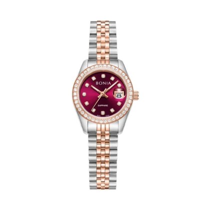Bonia Noble Elegance BNB10550-2667S Purple Dial Stainless Steel Women Watch